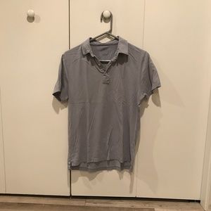 Men's gray J. Crew polo shirt